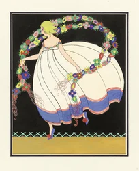 Girl Dancing with a Double Garland, 1920