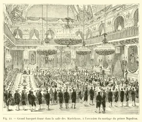 Grand Banquet Given in the Hall of the Marshals on the Occasion of the Marriage of Prince Napoleon