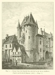 Large tower of the Chatelet on the side of the Rue de la Joaillerie; after a drawing by Dunouy, 1800