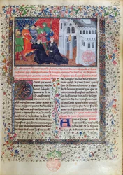 Guillaume de Nangis Presents His Book to Philippe IV (1268-1314) le Bel, King of France from 1285-1314