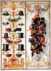 Hats, plate from an instruction manual for commercial artists