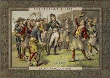 Henri de la Rochejacquelein addressing his soldiers, Vendee Revolt, French Revolution