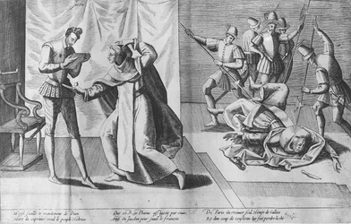 Henry III of France assassinated by Jacques Clément, 1st August 1589