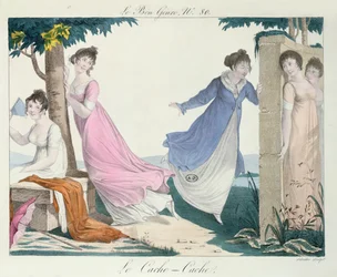 Hide-and-Seek, illustration from Le Bon Genre, early Nineteenth century