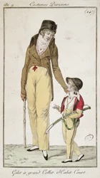 High necked waistcoat and short morning coat from Costumes Parisiens