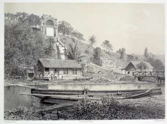 View of the Water Castle or Gueydon Canal at Fort de France in Martinique
