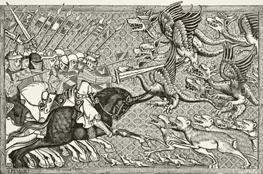 How Alexander Fought the Dragons and a Species of Beast Called Scorpion, from 