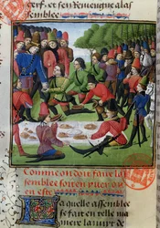 Hunting Lunch, from the Livre de la Chasse by Gaston Phebus de Foix (1331-91)