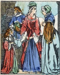 Illustration for Riquet a la houppe, tale by Charles Perrault (1628-1703), French writer. Wood engraving of Imaging Pellerin - Epinal, sd. Late 19th century.