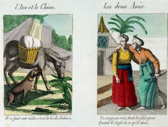 Illustration for the fables by Jean de la Fontaine: 