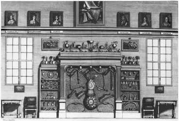 Illustration from Cabinet de la Bibliotheque Sainte-Genevieve by Reverend Pere Claude Du Molinet, 1692