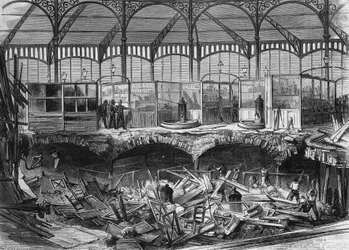 Fire at the Central Halls of Paris
