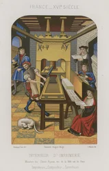 Inside a printing house