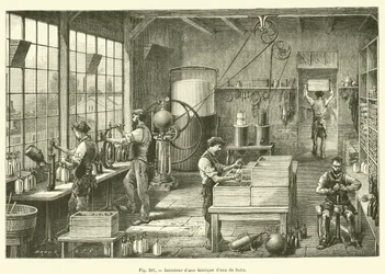 Interior of a Seltzer Water Factory (engraving)