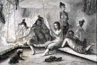Interior of an Eskimo Hut in the 1860s