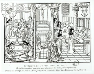 Interior of the Hotel Dieu hospital