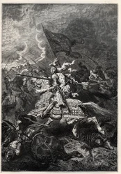 Italian Wars - Battle of Fornovo - League of Venice defeated by French king Charles VIII - 1st Italian War - Battle of Fornovo under Charles VIII July 6