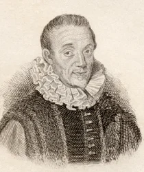 Jacques Auguste de Thou aka Thuanus, French historian, from Crabbes Historical Dictionary pub. 1825