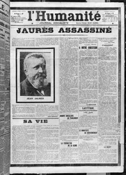 Jaures assassinated, from L