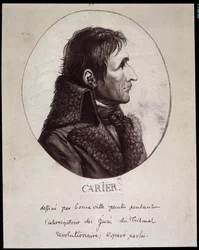 Jean Baptiste Carrier (1756-1794), Drawn by Gouneville During the Interrogation of the Projures of the Revolutionary Court