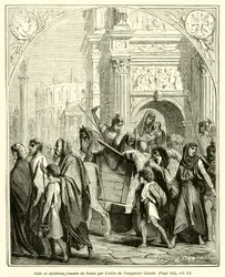 Jews and Christians Expelled from Rome by Order of Emperor Claudius (engraving)
