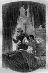 King Charles IX of France (1550-1574) on his deathbed around May 30