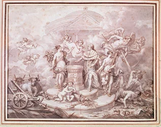 King Louis XVI Swearing on the Book of the Constitution