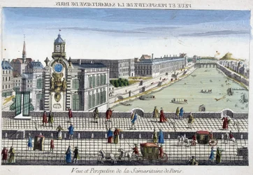 La Samaritaine (water pump) on the Pont Neuf in Paris - optical view