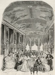 The gallery called Lebrun, serving as a chat room during the ball - Hotel Lambert on the Ile Saint Louis, 2 rue Saint Louis en l
