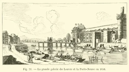 The Great Gallery of the Louvre and the New Gate in 1650