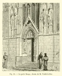 The Red Door, Drawing by M. Viollet-le-Duc