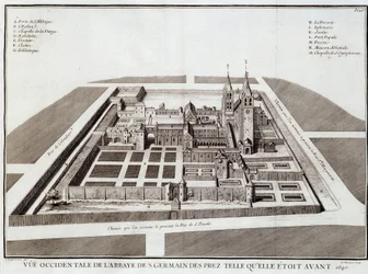 The Abbey of Saint Germain before 1640 - in “Histoire de l