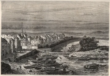 The Arsenal in Paris under Henri IV in the 17th century - engraving from 
