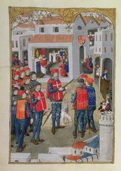 The Knights of St. John of Jerusalem Prepare to Defend Rhodes, from A History of the Siege of Rhodes, by Guillaume Caoursin