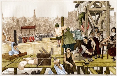 Laying of the First Stone of the Sorbonne, by Cardinal Richelieu, in the Presence of the Arch of Rouen Francois du Harlay in the 17th Century