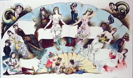 Layout illustrations for an article on women