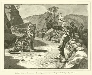 The Bagh Rajah of Bogelcund (engraving)