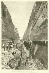 The Piercing of the Isthmus of Corinth (engraving)