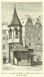 The Pillory of the Halles in the 17th century, after a drawing of the time