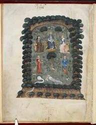 Le Songe du Vergier, Attributed to Évrart de Trémaugon, Royal MS 19 C IV, f.1v