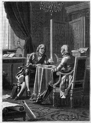 Lecture between the Count of Saint Julien, representative of Austria, and Charles Maurice of Talleyrand Perigord