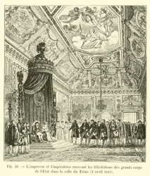 The Emperor and Empress Receiving Congratulations from the Great Bodies of the State in the Throne Room, April 3, 1810