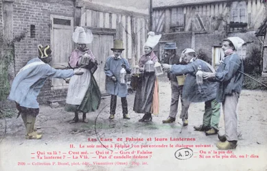 Les Gars de Falaise et leurs Lanternes, c.1910 (after a photo)