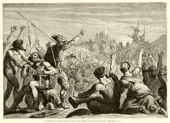 The Israelites, Seeing the Holy Ark in Their Camp, Shout for Joy