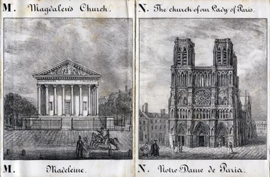 Letter M Madeleine and N Notre-Dame de Paris