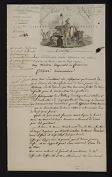 Letter from the Agence Generale des Armes, Poudres et Mines, Brussels, after southern Netherlands were annexed by France