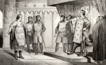 Louis VIII the Lion receives an envoy from his enemy Henry III of England, from 