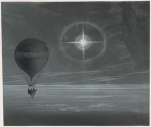 Lunar halo and luminescent cross observed during the balloon Zénith