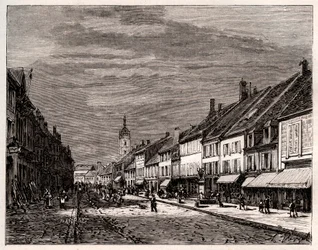 Lure - department of Haute-Saone in the region of Bourgogne-Franche-Comte - engraving in 