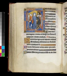 Mocking of Christ with Jesus, Surrounded by Tormentors, Including Two Men in Jewish Caps, from the Psalter and Hours of Isabella of France